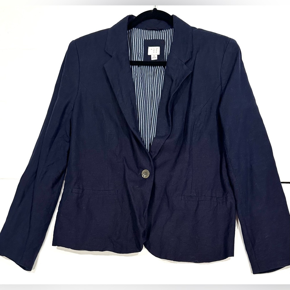a new day Navy Single-Button Blazer